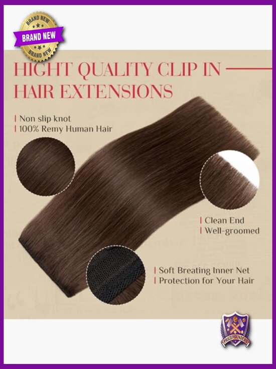 Real Human Hair Clip in Extensions 4PCS Remy Mini Clip ins Hairpiece main image 6
